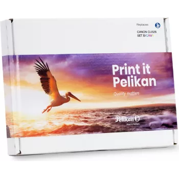 Pelican PromoPack P52 Compatibele inktcartridges multipack zwart cyaan magenta geel voor Canon CLI-526 (4 stuks)