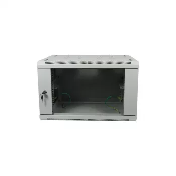 ALLNET 19 inch wandbehuizing 18U 1-delig diepte 450 mm lichtgrijs Flat Pack SMA-serie