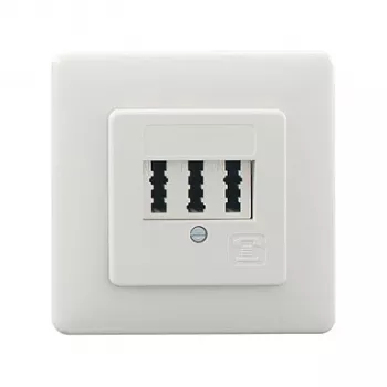Rutenbeck TAE 3x6 NFN UP inbouw telefoondoos reinwit