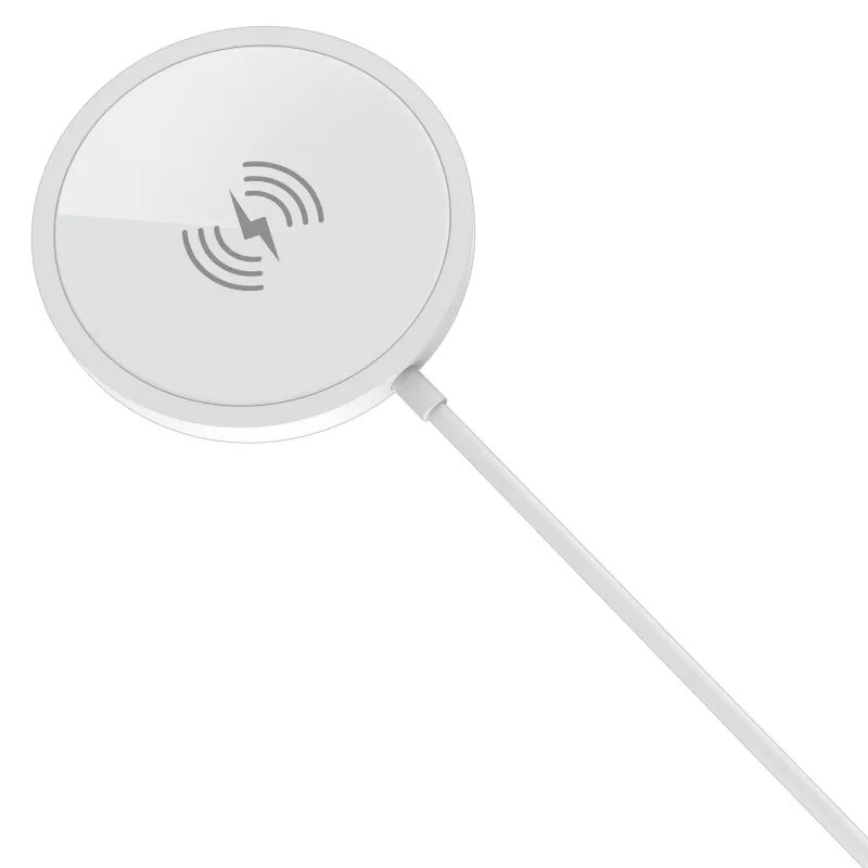 PEDEA Draadloze Magnetische Oplaadpad 15W - USB-C, Zilver/Wit