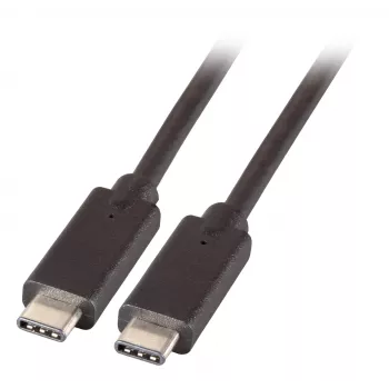 EFB USB 3.2 Gen 1 SuperSpeed-kabel, USB-C male naar USB-C male, 3A, 5Gbps, 2m, Zwart