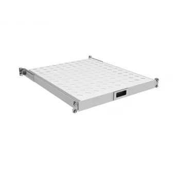 EFB 19-inch 1U uitschuifbare lade, diepte 550-650 mm, 30 kg draagvermogen, RAL7035 Lichtgrijs