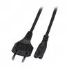 EFB Elektronik Euro-C7 netkabel 180° zwart 1 m 2 x 0,75 mm² EK502.1V2