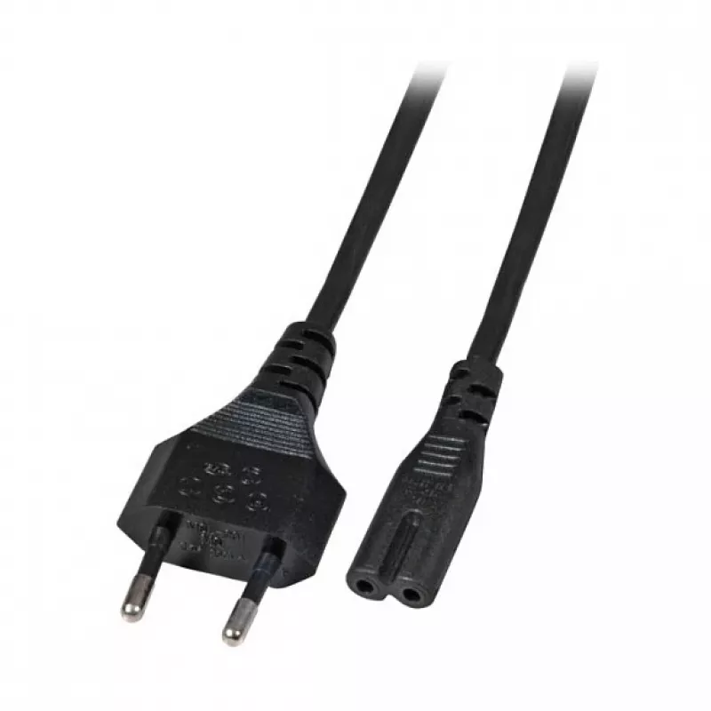EFB Elektronik Euro-C7 netkabel 180° zwart 1 m 2 x 0,75 mm² EK502.1V2