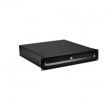 EFB-Elektronik 19-inch 2U Toetsenbord-/documentlade, afsluitbaar, RAL 9005 (Diepzwart)