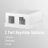 EFB Electronics Keystone Aansluitdoos, 2 poorten, opbouw, Zuiverwit, lege behuizing