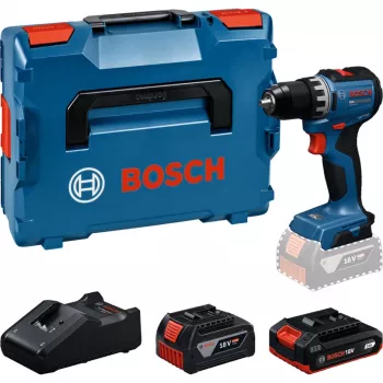 BOSCH accu-boorschroevendraaier GSR18V-52 met 2 accu's 18 volt 4,0 Ah en 2,0 Ah in L-BOXX (detailhandel)