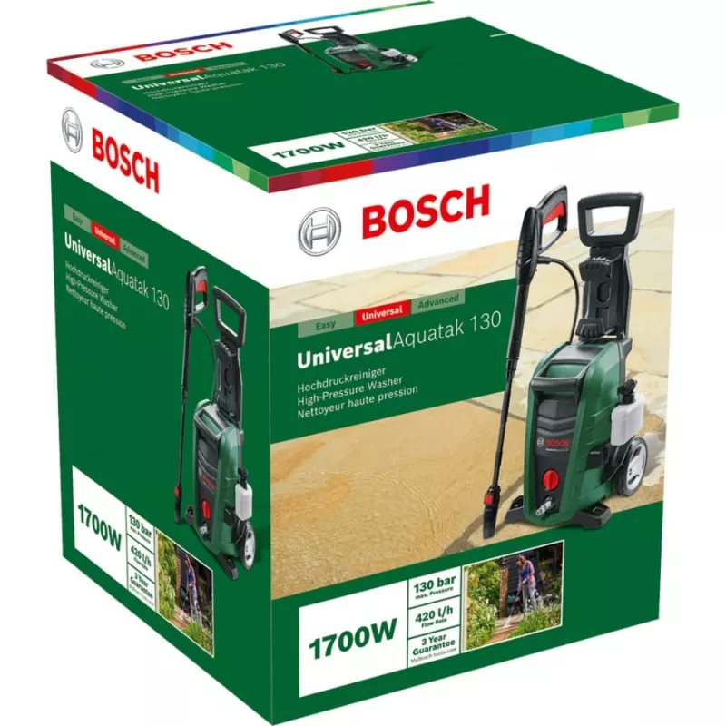 Bosch UniversalAquatak 130 + Home & Car Kit Hogedrukreiniger 1700W 130 bar