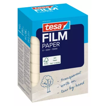 Tesa Papierplakband 8 rollen Transparant Beschrijfbaar Vouwdoos (59216-00000-00)