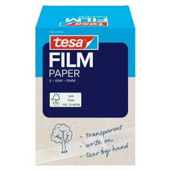 Tesa Papierplakband 8 rollen Transparant Beschrijfbaar Vouwdoos (59216-00000-00)