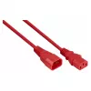 Kabelmeister verlengkabel C14 naar C13 rood 2m 0,75mm²