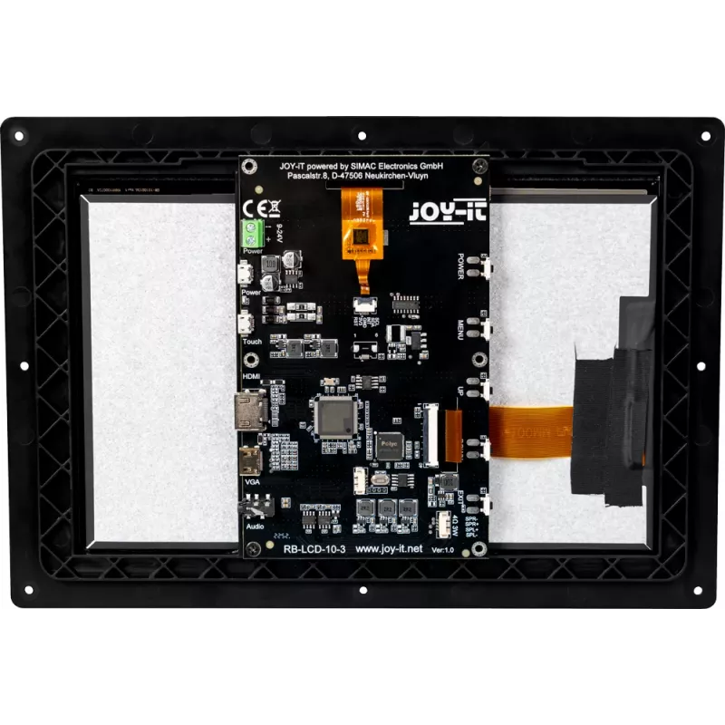 JOY-IT RB-LCD10-3 10,1 inch IPS-touchscreenmonitor voor Raspberry Pi, 1280x800, HDMI, capacitief, zwart