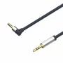 ShiverPeaks audio 3,5mm jackkabel, haaks/recht 0,7m - zwart