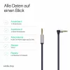 ShiverPeaks audio 3,5mm jackkabel, haaks/recht 0,7m - zwart