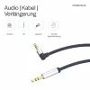 ShiverPeaks audio 3,5mm jackkabel, haaks/recht 0,7m - zwart