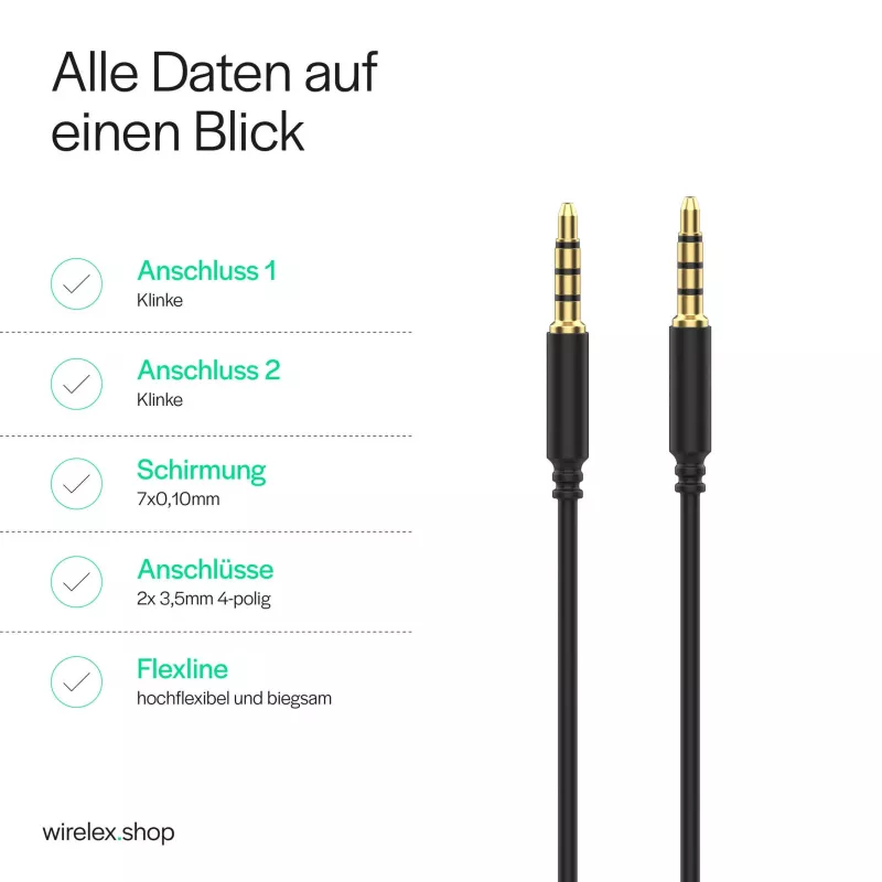 ShiverPeaks audiojackkabel mini jack