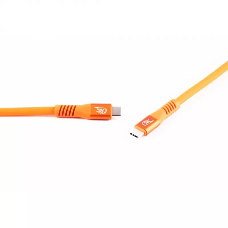 SHIVERPEAKS Flexline USB-C kabel USB 3.2 240W oranje - kabel - digitaal/data