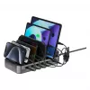 4smarts laadstation Team 100W 5C/1A met 6 kabels, zwart