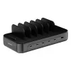 4smarts laadstation Team 100W 5C/1A met 6 kabels, zwart