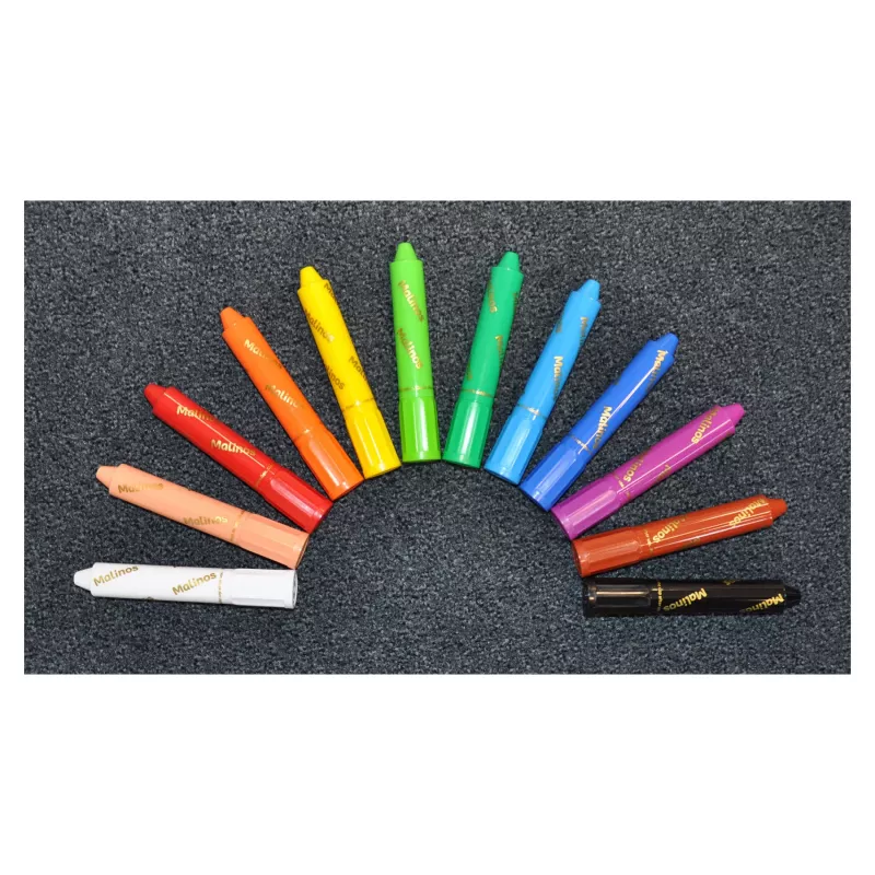 Malinos waskrijt Magic Drawing 12 kleuren 3+