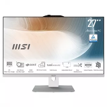 MSI Modern AM272P 1M-1426AT All-in-One PC, 27 inch Full HD, Intel Core i5-14e generatie, 16GB RAM, 512GB SSD, Windows 11 Home, zwart & zilver