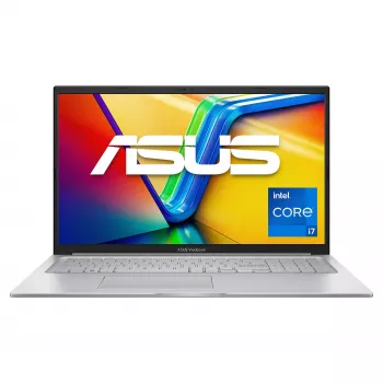 ASUS Vivobook 17 X1704VA-AU866 laptop, 17,3 inch, Intel Core i7-1355U, 8GB DDR4, 512GB SSD, zonder besturingssysteem, toetsenbord QWERTZ (DE), Cool Silver