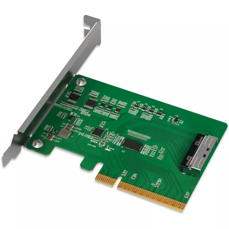 ICY DOCK EXLink MB409A5 MCIO 8i (SFF-TA-1016) naar PCIe 5.0 x8 adapter met redriver