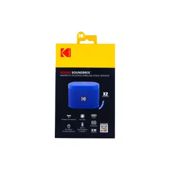 Kodak SoundBrix draadloze stack speaker (Backstage Blue), 2 stuks