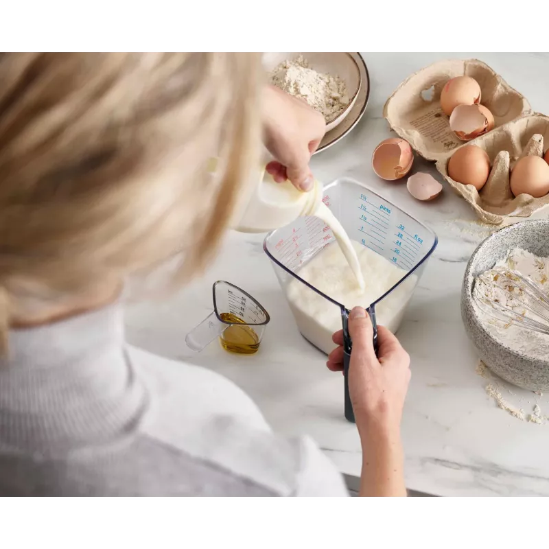 Joseph Joseph Align 2-delige Easy-Read grijze maatbekerset