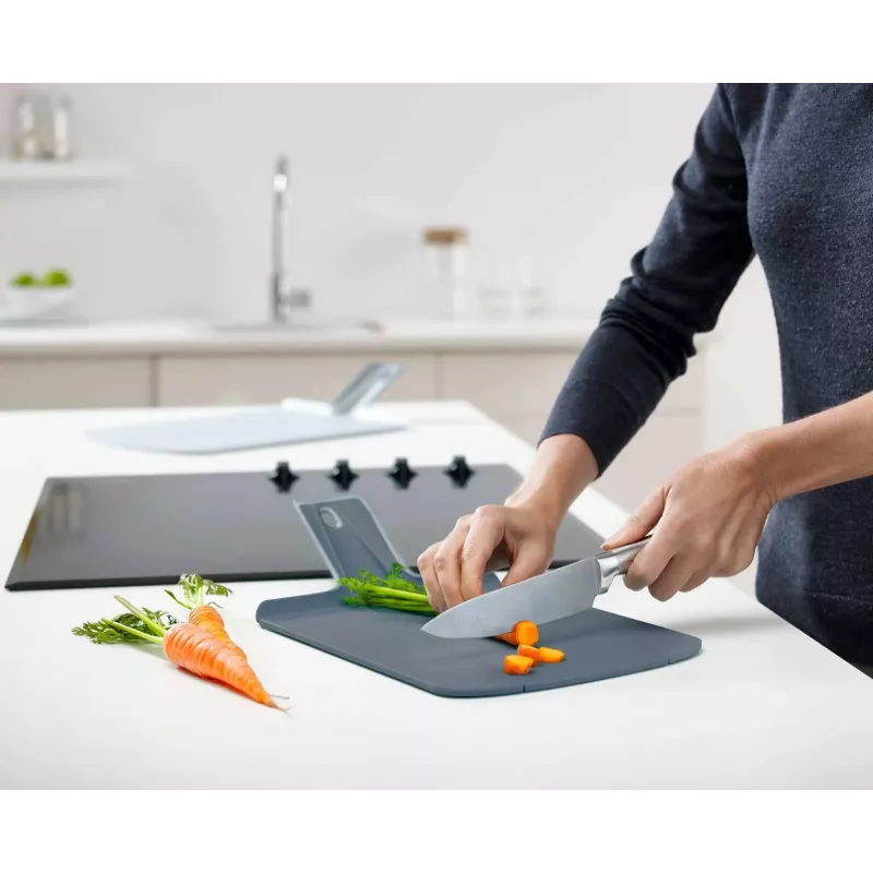 Joseph Joseph Chop2Pot Plus 2-delige blauwe snijplankenset