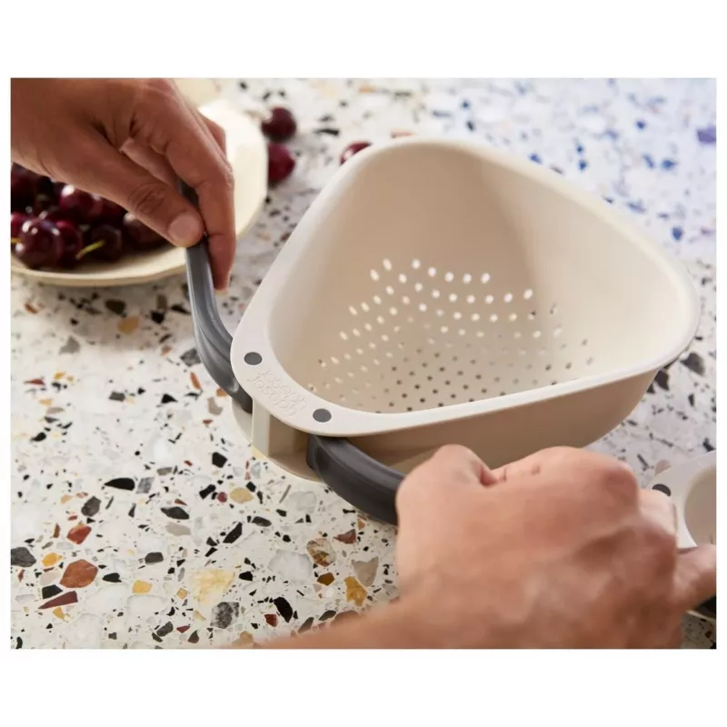 Joseph Joseph Droplet Grote vergiet met opklapbare handgrepen, Wit (1000007)