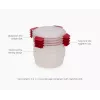 Joseph Joseph Nest Lock 4-delige rode 1L ronde levensmiddelenbakjes-set