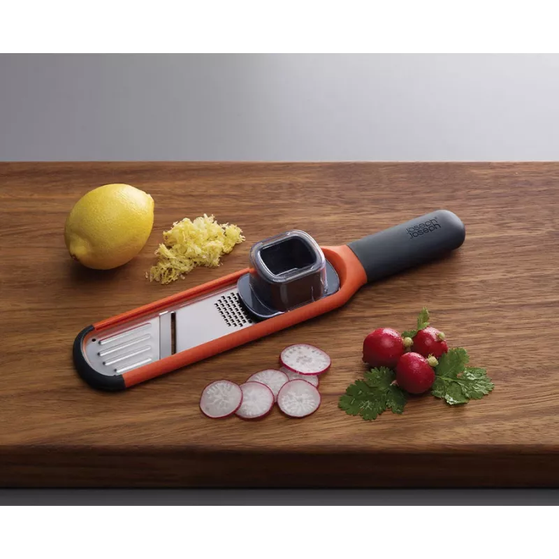 Joseph Joseph Handi-Grate 2-in-1 mini rasp & schaaf - oranje - RVS