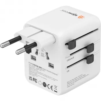 Boompods World Travel Plug 20W Wit