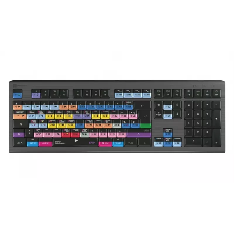 Logickeyboard Avid Media Composer Astra 2 Pro FR Mac Montage-toetsenbord (Frans AZERTY, verlicht, bedraad)
