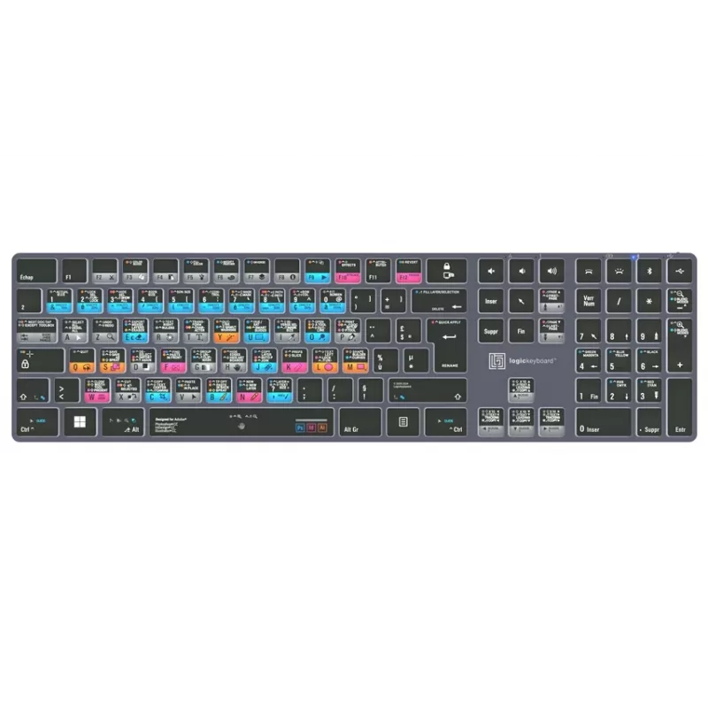 Logickeyboard Adobe Graphic Designer Titan FR PC verlicht toetsenbord (Franse AZERTY)