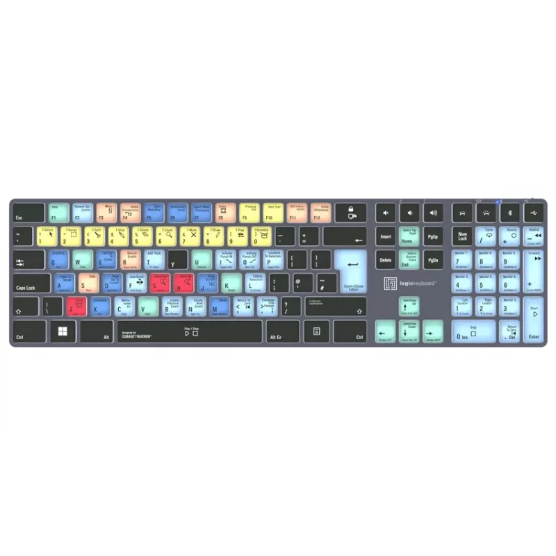 Logickeyboard Steinberg Cubase/Nuendo Titan UK PC bedraad USB-toetsenbord met verlichting