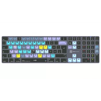 Logickeyboard DaVinci Resolve Classic Titan DE (Mac) - Duitse indeling, bedraad USB, montagetoetsenbord met verlichting