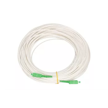 Extralink SC/APC-SC/APC patchkabel, LSOH, singlemode, simplex, G.657A2, 3mm, 30m, wit