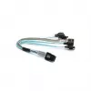 Supermicro CBL-0118L-02 Mini-SAS naar SATA breakout-kabel, 4-lane, 23 cm