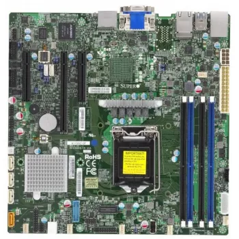 Supermicro X11SSZ-QF Micro-ATX moederbord, LGA 1151, Intel C236, DDR4, dual gigabit LAN, IPMI, onboard graphics, HD audio