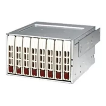 Supermicro CSE-M28E1 mobile rack (beige) - 2-bay 2,5 inch SAS/SATA HDD/SSD drivebay met ventilator voor 5,25 inch bay