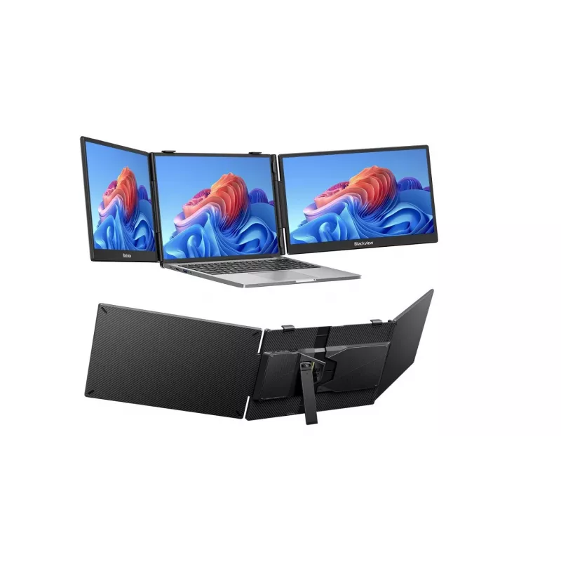 BLACKVIEW DCM5 14 inch dual draagbare monitor - WUXGA IPS, opvouwbaar, USB-C
