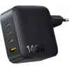 Baseus EnerFill FH11 GaN 140W 3xUSB-C + 1xUSB-A snellader zwart