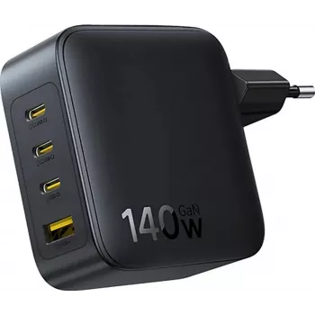 Baseus EnerFill FH11 GaN 140W 3xUSB-C + 1xUSB-A snellader zwart