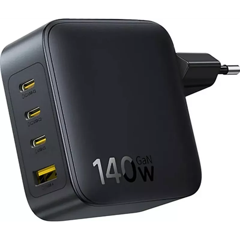 Baseus EnerFill FH11 GaN 140W 3xUSB-C + 1xUSB-A snellader zwart