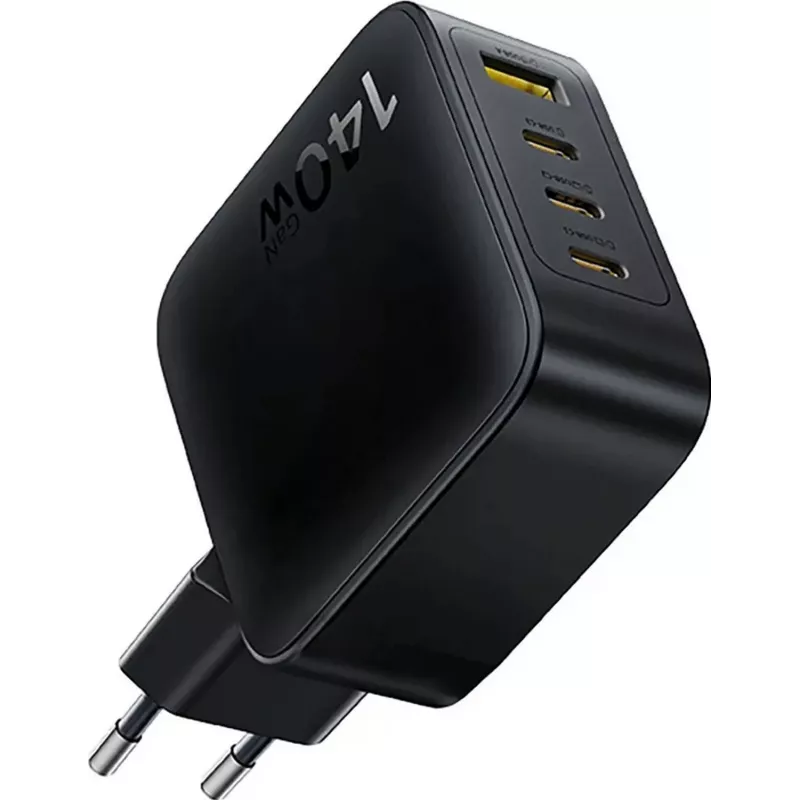 Baseus EnerFill FH11 GaN 140W 3xUSB-C + 1xUSB-A snellader zwart