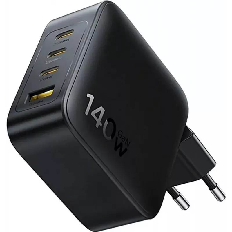 Baseus EnerFill FH11 GaN 140W 3xUSB-C + 1xUSB-A snellader zwart
