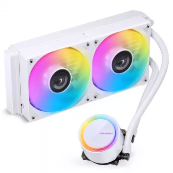 Jonsbo TG-240 AiO vloeistof-CPU-koeler, ARGB - 240mm, wit