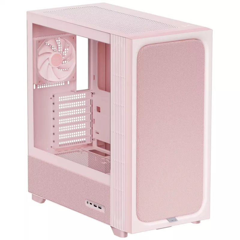 TRYX FLOVA F50 midi-tower, ATX, tempered glass - roze